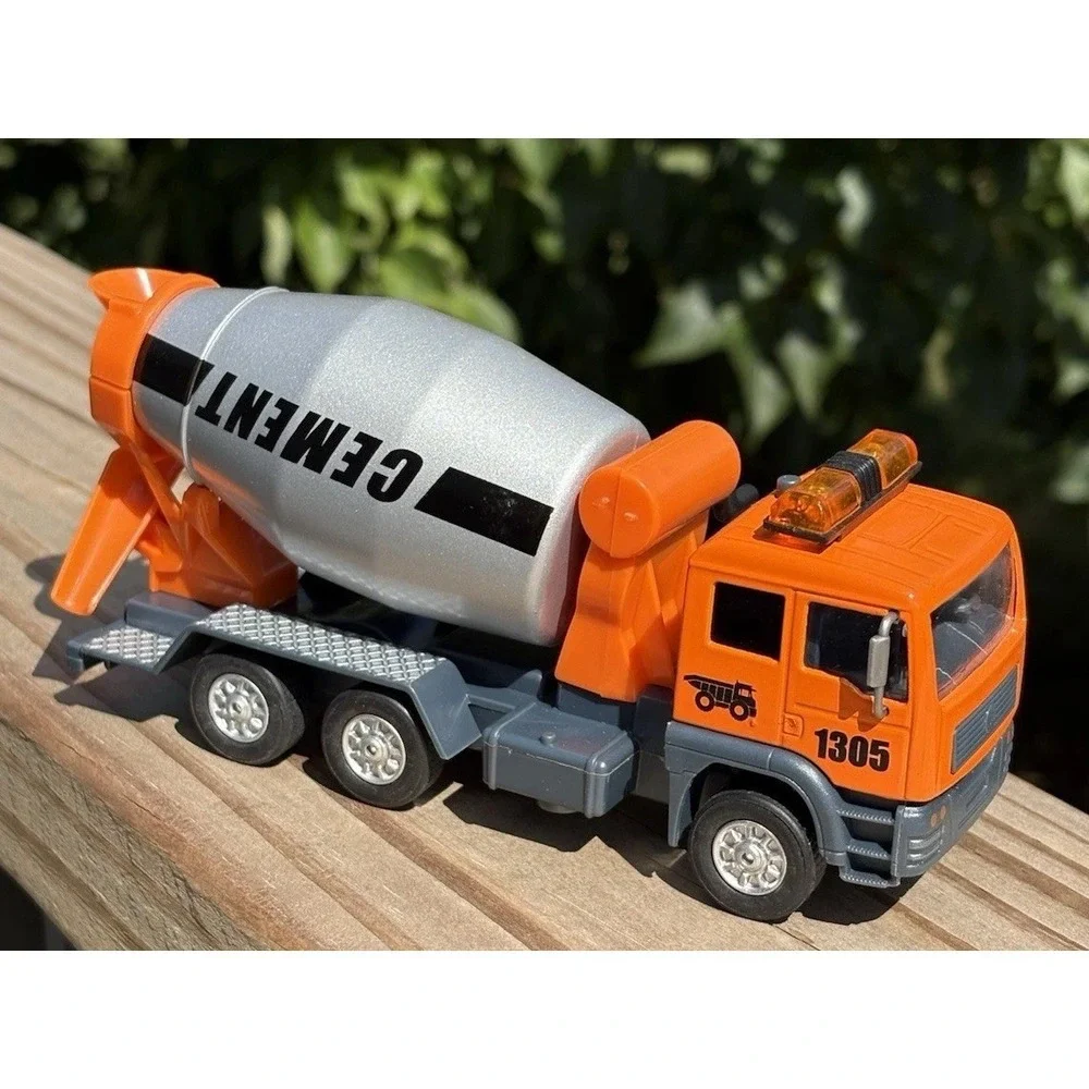 Fun Stuff Die-Cast Metal Cement Mixer Truck Pull Back Light & Sound FS 2451